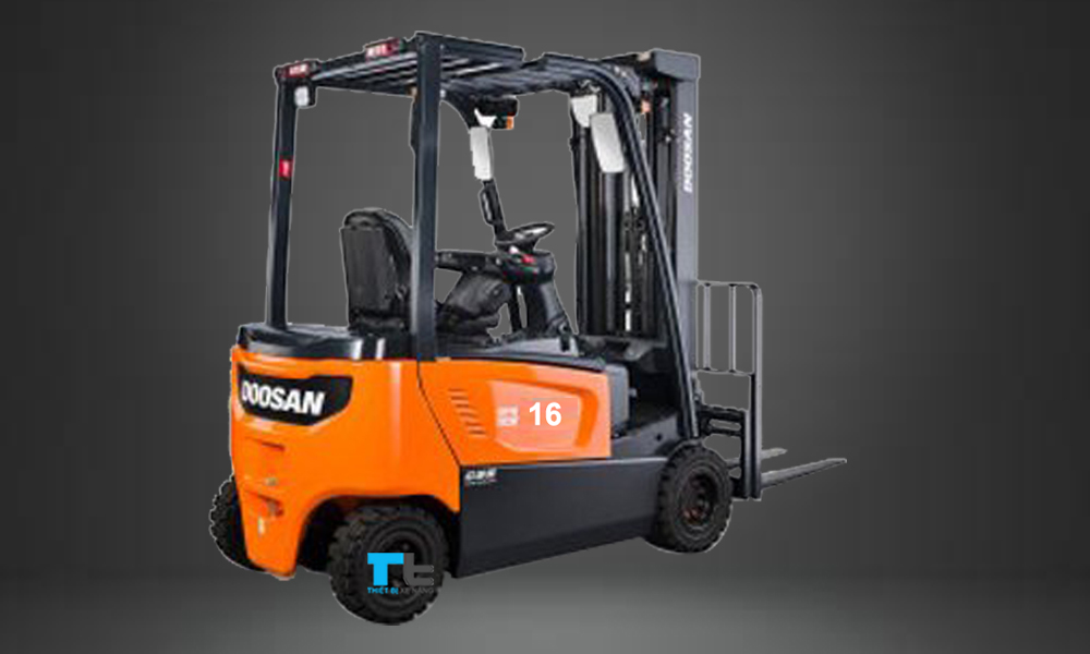 Xe nâng điện 1.6 tấn, 4 bánh, ngồi lái Doosan nhập khẩu Hàn Quốc